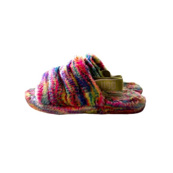 UGG Fluff Yeah Slippers Sandals Faux Fur Colorful Comfy 5 - Picture 6 of 10